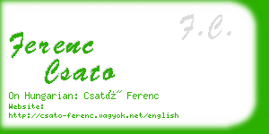 ferenc csato business card